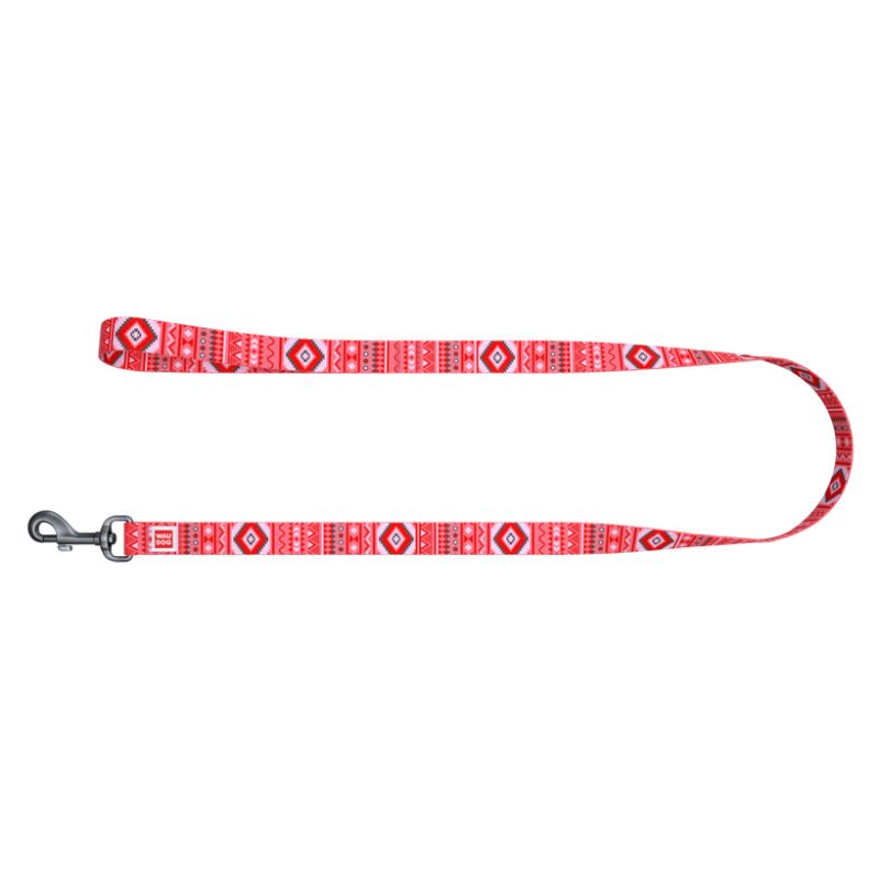 Laisse nylon ethno rouge 20mm