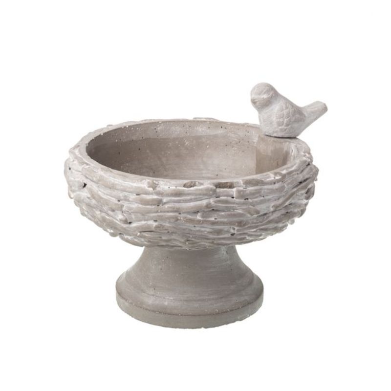 Bain d'oiseau béton sur pied 19cm