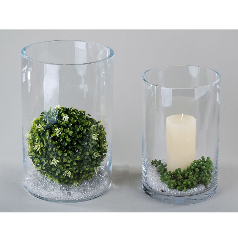 Photophore en verre cylindrique 21cm