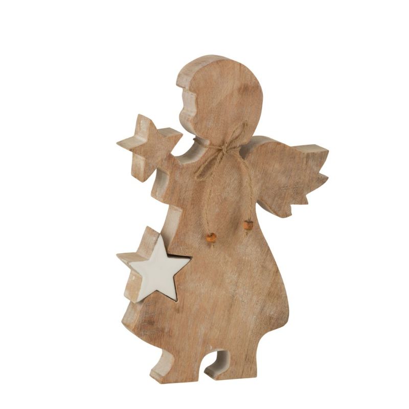 JLine ange étoile bois nat/blanc M