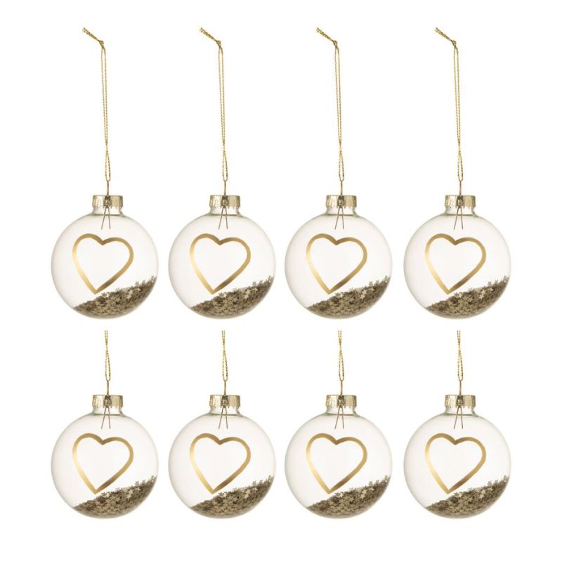 JLine boule de Noël verre coeur S