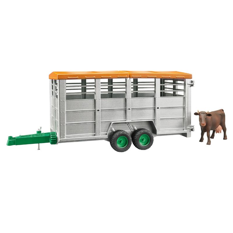 Bruder Remorque à bétail avec vache 1:16