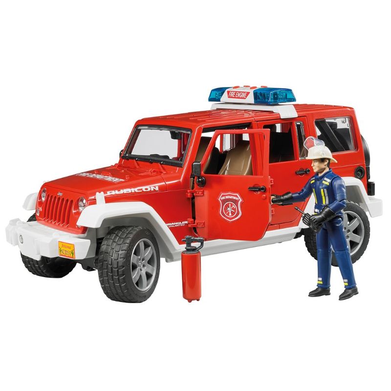 Bruder Jeep Wrangler Unlimited Rubicon voiture des pompiers et pompier 1:16