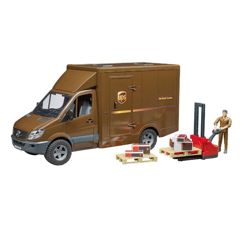 Bruder MB Sprinter UPS avec chauffeur et accessoires 1:16