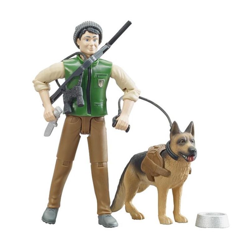 Bruder Forestier avec chien et équipement 1:16