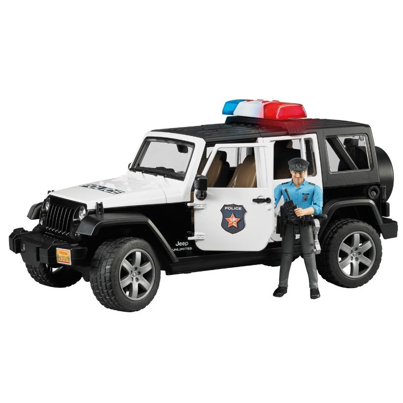 Bruder Jeep Wrangler Unlimited Rubicon véhicule de police et policier 1:16