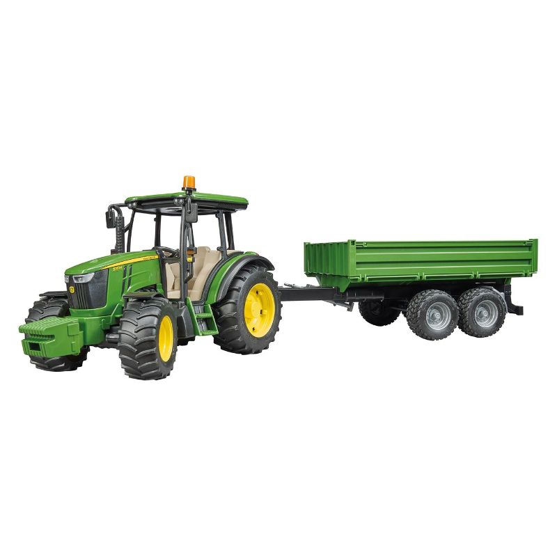 Bruder John Deere 5115M avec remorque 1:16