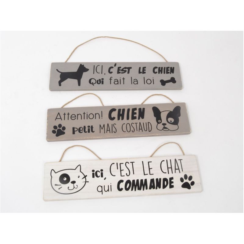 EDELWEISS BALADE pancarte chien/chat 40cm