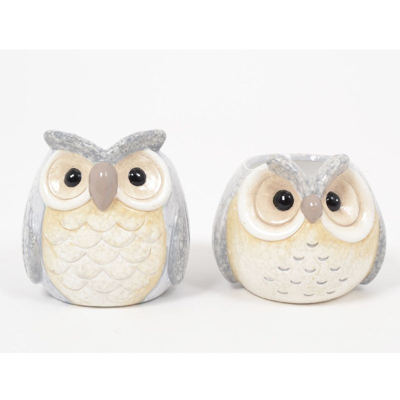 EDELWEISS SARAI contenant hiboux 10cm