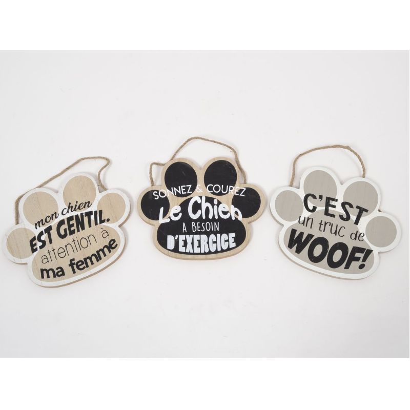 EDELWEISS BALADE pancarte chien 20cm