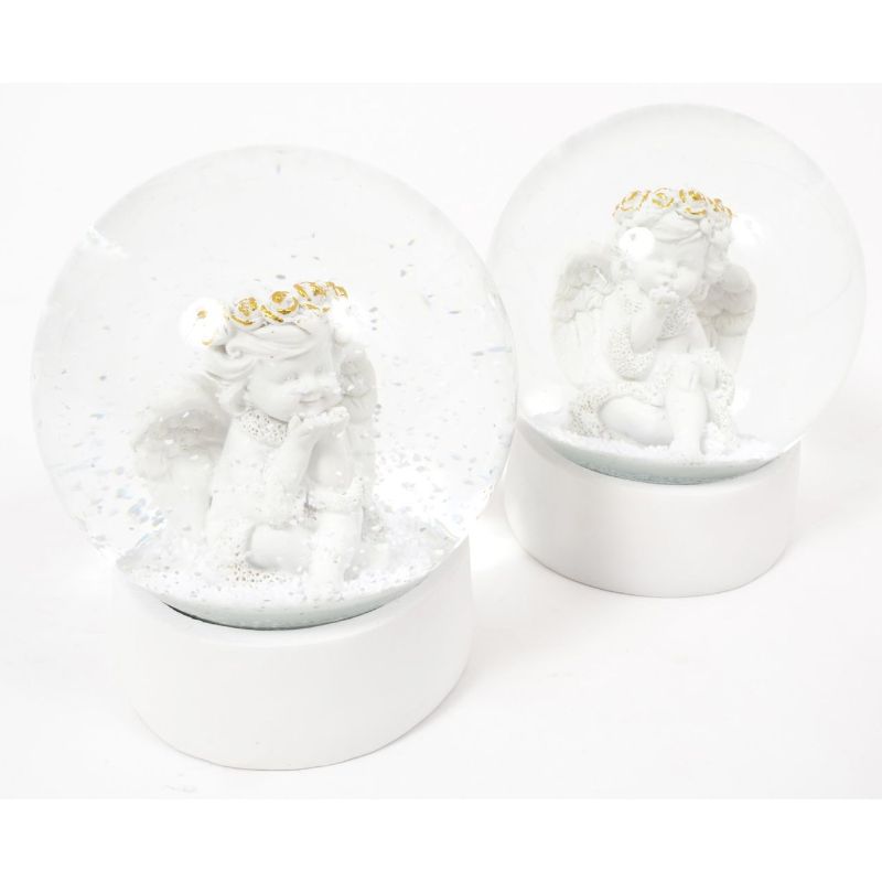 EDELWEISS AUGUSTIN boule neige ange 12cm