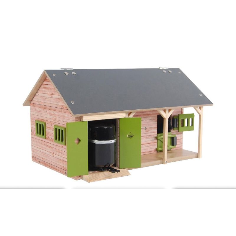 Kidsglobe Ecurie avec 2 stalles et stockage 1:32