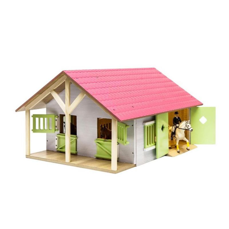 Kidsglobe Ecurie avec 2 stalles et stockage 1:34