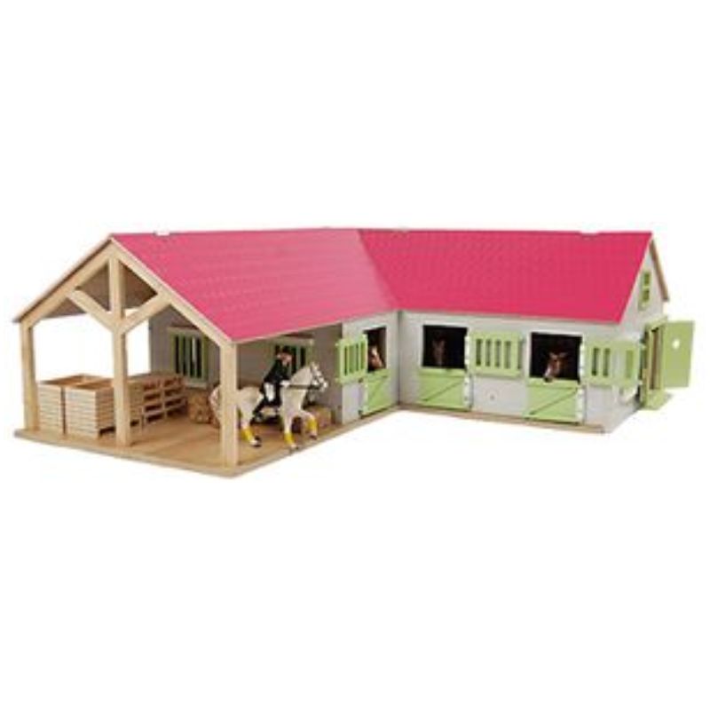 Kidsglobe Ecurie avec 3 stalles et stockage 1:24