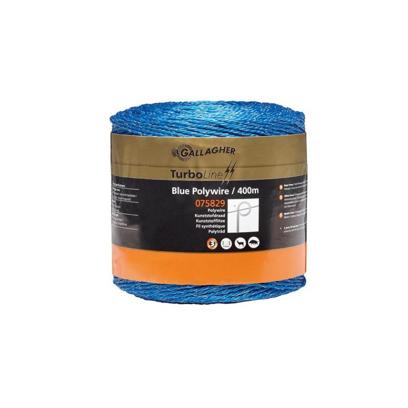 Gallagher fil bleu synthétique TurboLine 400m