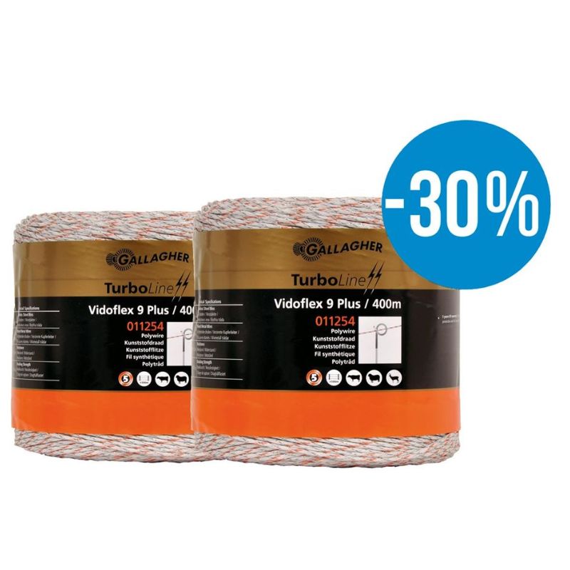 Gallagher paquet DUO Vidoflex 9 TurboLine Plus 2x400m