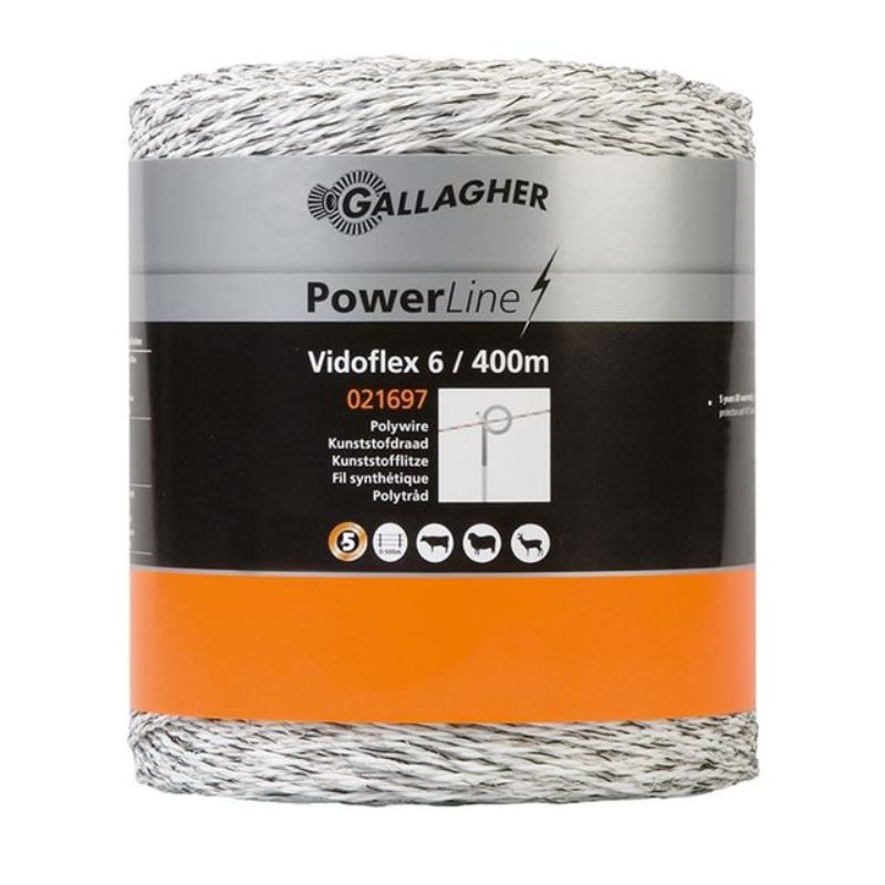 Gallagher Vidoflex 6 PowerLine blanc 400m