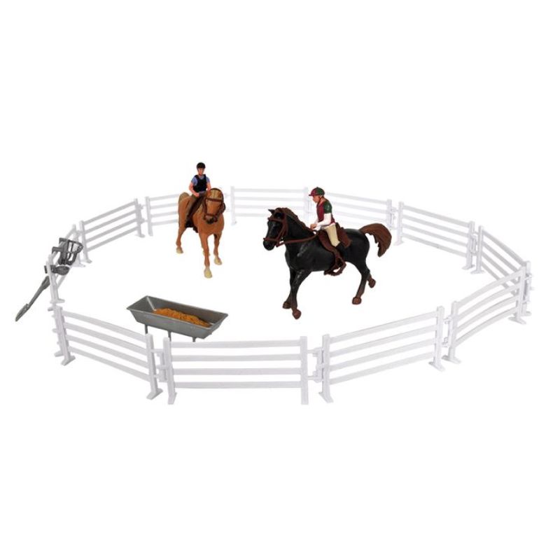 Kidsglobe 2 chevaux, cavaliers et accessoires