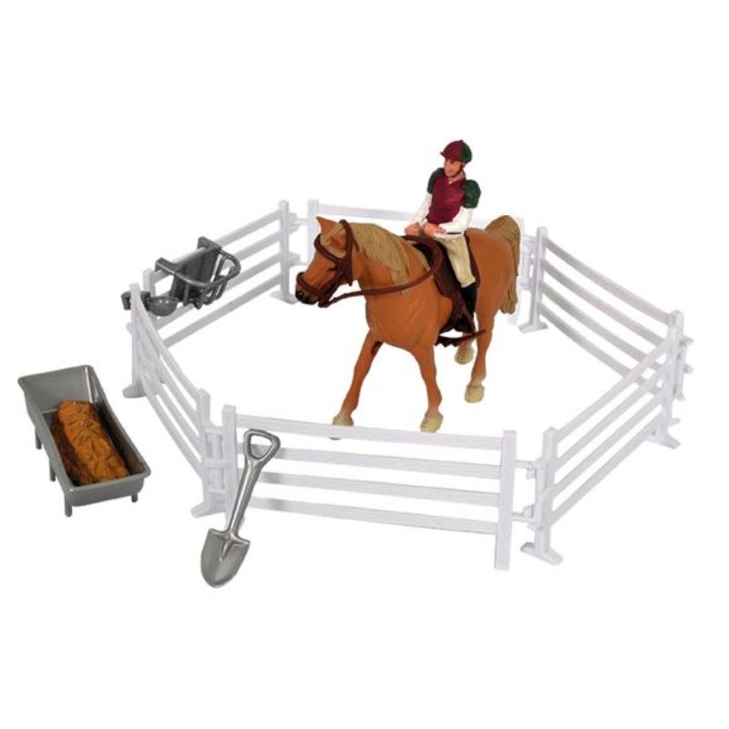 Kidsglobe Cheval, cavalier et accessoires