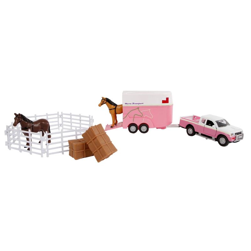 Kidsglobe Mitsubishi avec remorque à chevaux et accessoires