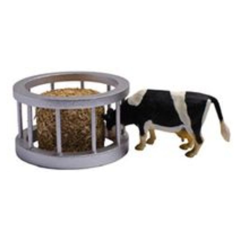 Kidsglobe Ensemble de nourrissage bovins, balle de paille, vache 1:32