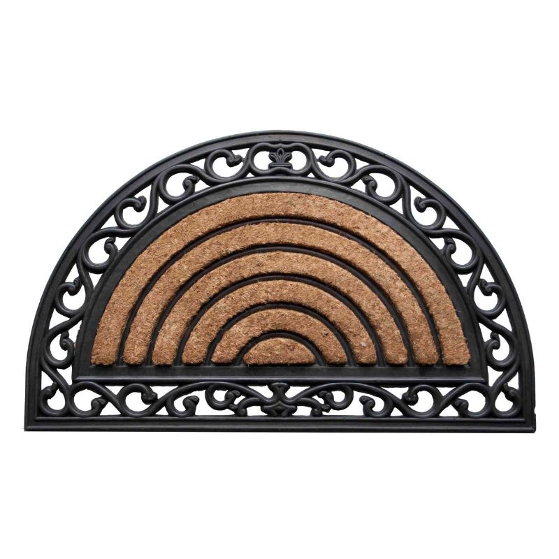 Paillasson Caoutchouc coco 45/75 demi-rond