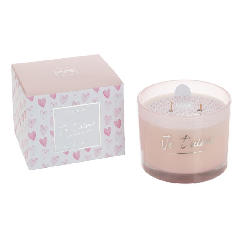 JLine bougie parfumée Je t'aime rose S 35h