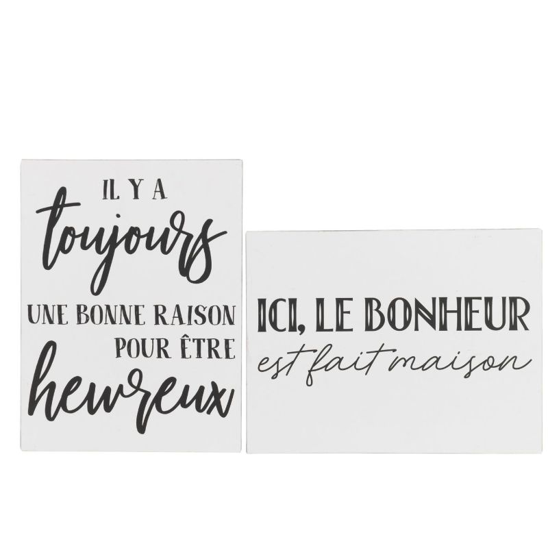 Pancarte métal texte