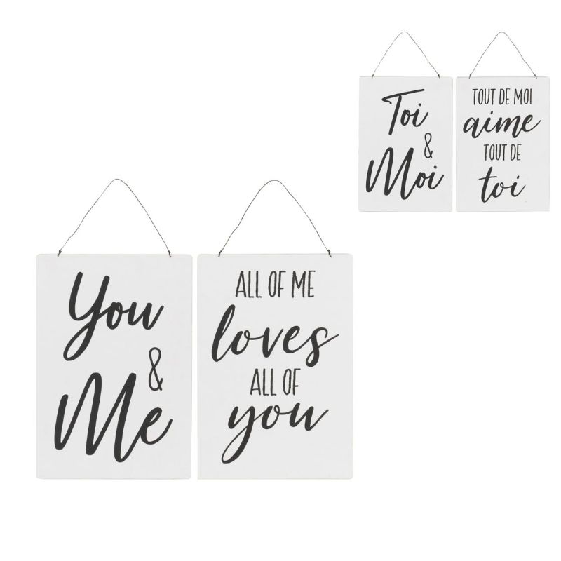 Pancarte métal texte