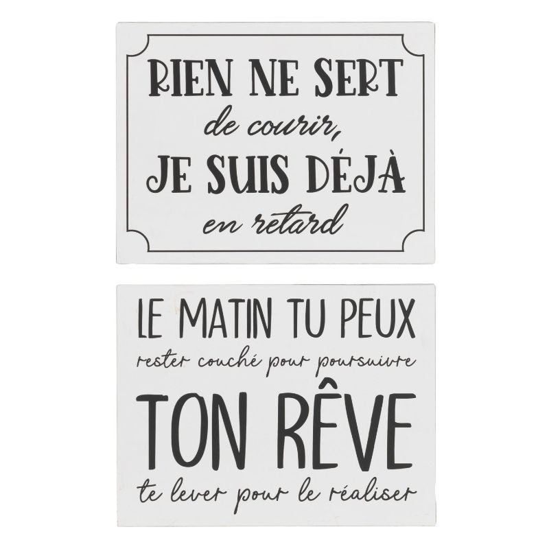 Pancarte métal texte