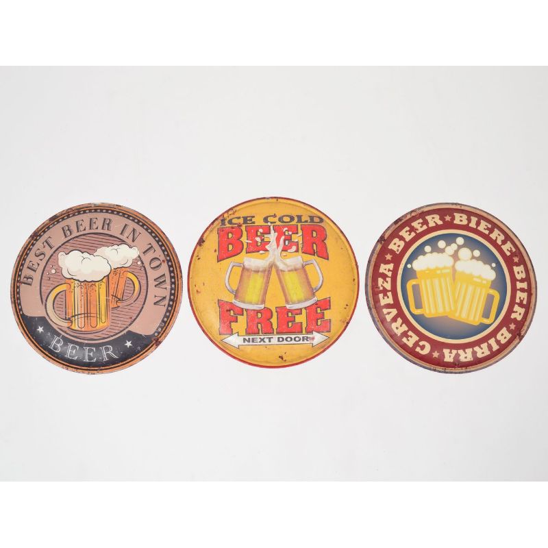 BEER plaques murales 35cm