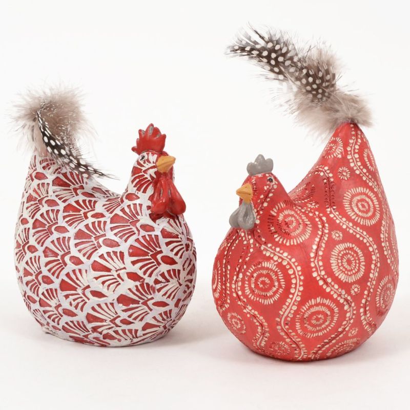 MONTANA poule rouge 12cm
