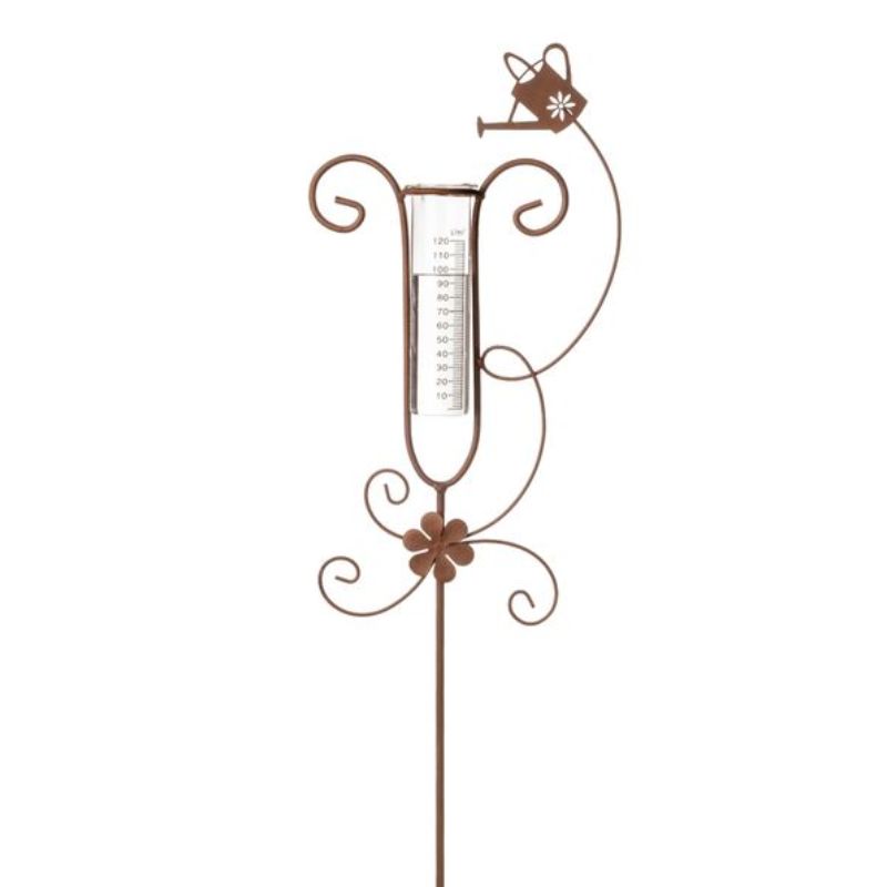 Pluviomètre métal arrosoir pic