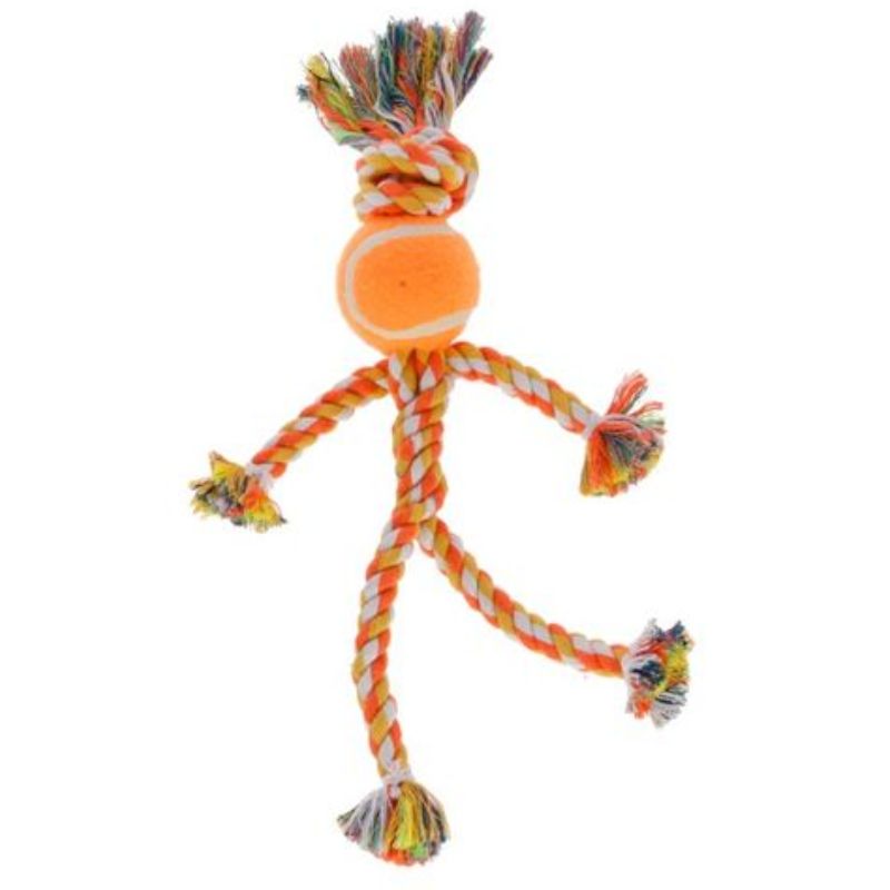 Balle avec corde coton 30cm