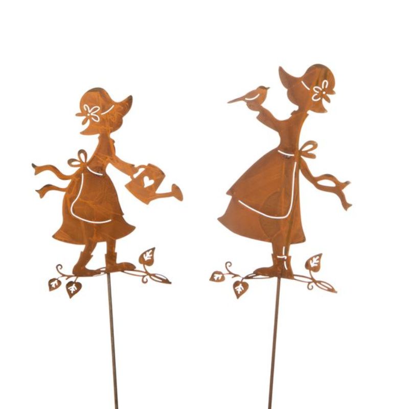Garden girls sur branche pic métal
