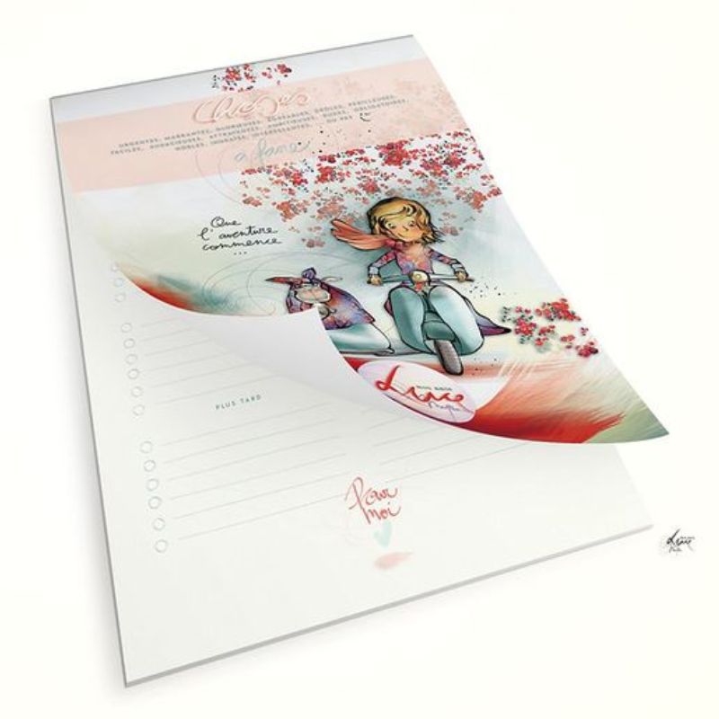 Bloc-note "Choses à faire" "Que l'aventure commence..."