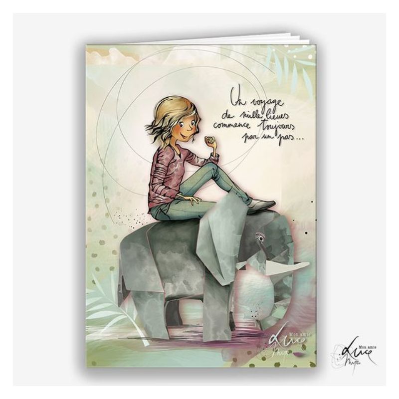 Carnet de notes "Un voyage de mille lieues..."