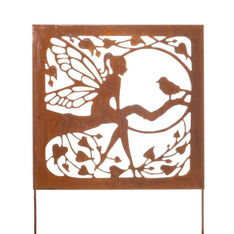 Panneau métal "Fairy in tree" sur pic