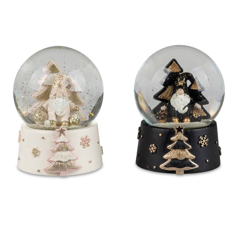 Boule à neige Père Noël crème ou noir