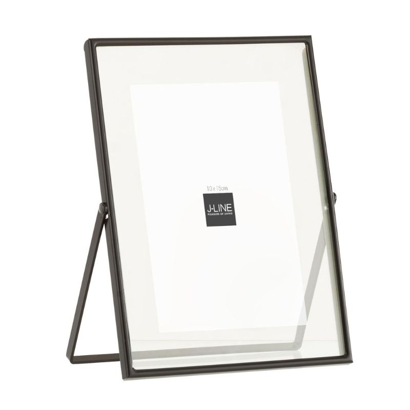 Cadre Photo fin métal noir S