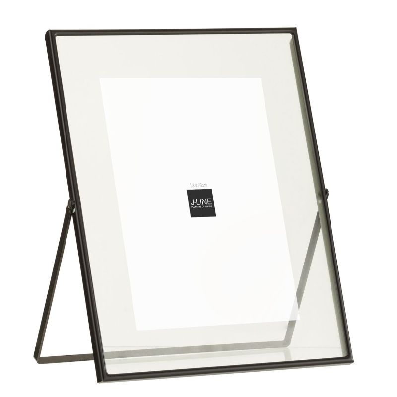 Cadre Photo fin métal noir L