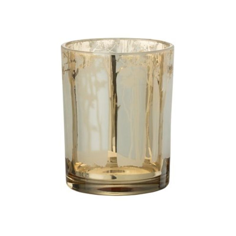 Photophore Arbres Verre Or S