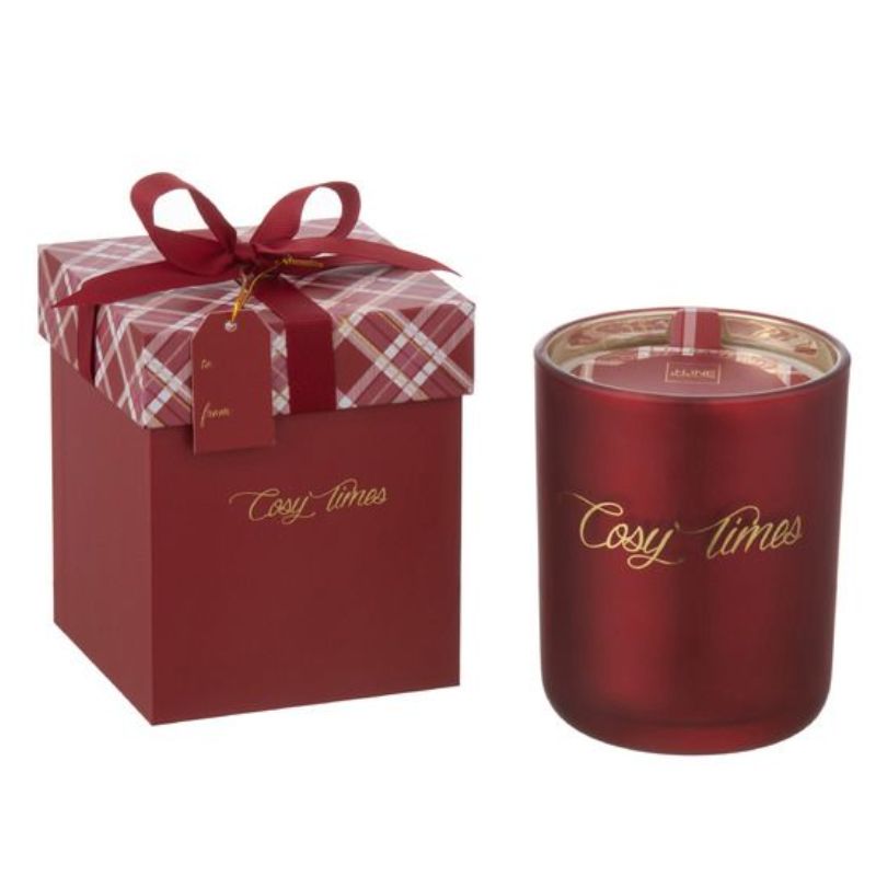 JLine Bougie parfumée Cosy Times Verre Rouge L 70h