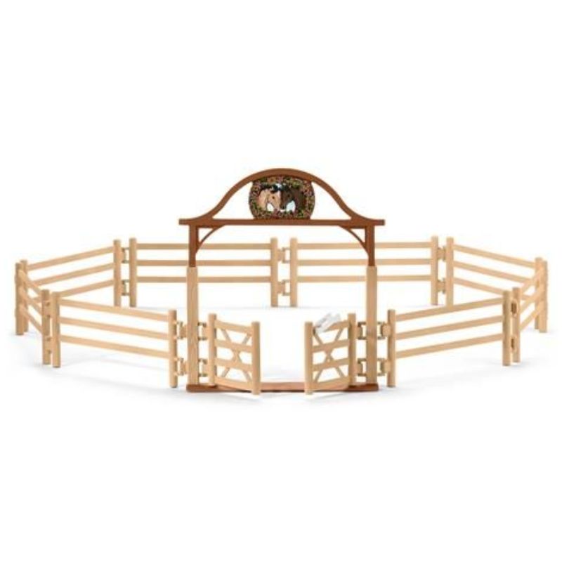 Pré pour chevaux avec portail