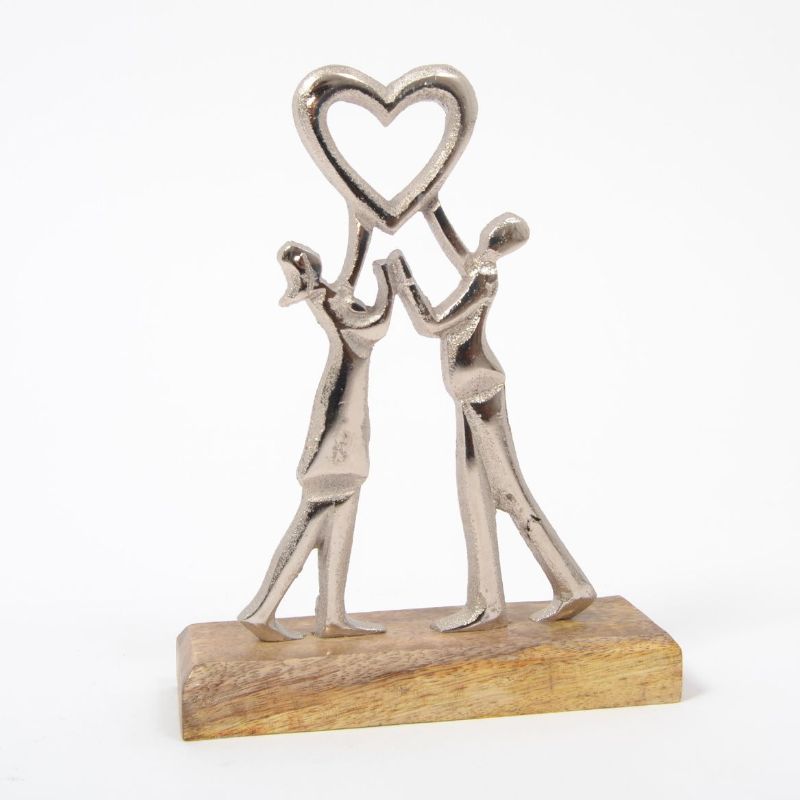 CUPIDON couple coeur 20cm