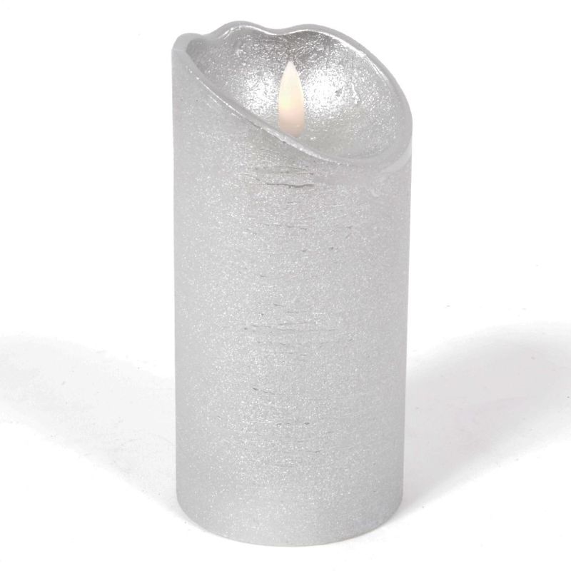 Bougie led argent 15cm