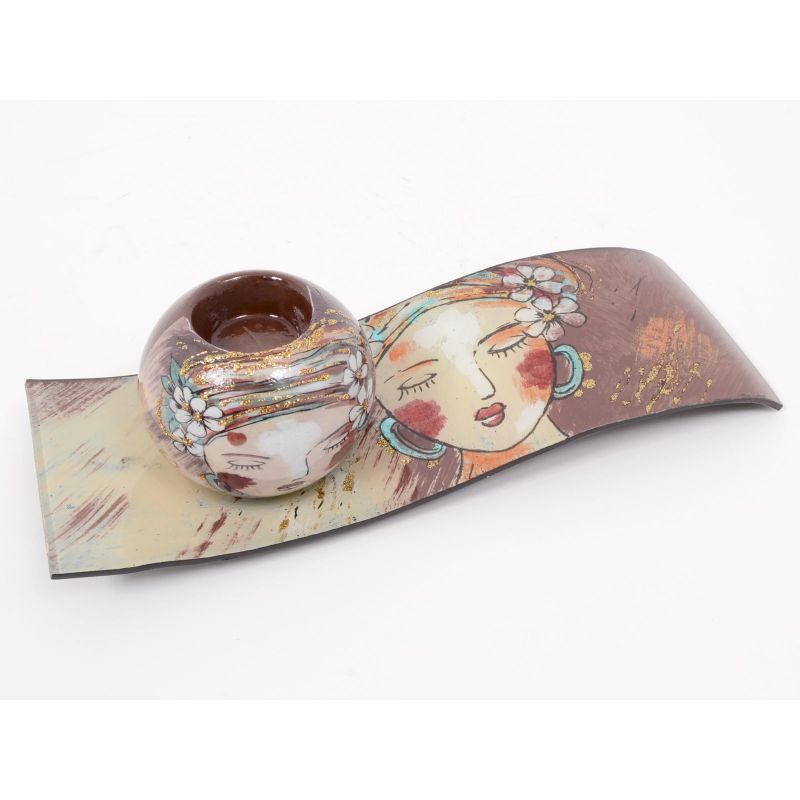 GUILIANE bougeoir plat 30cm