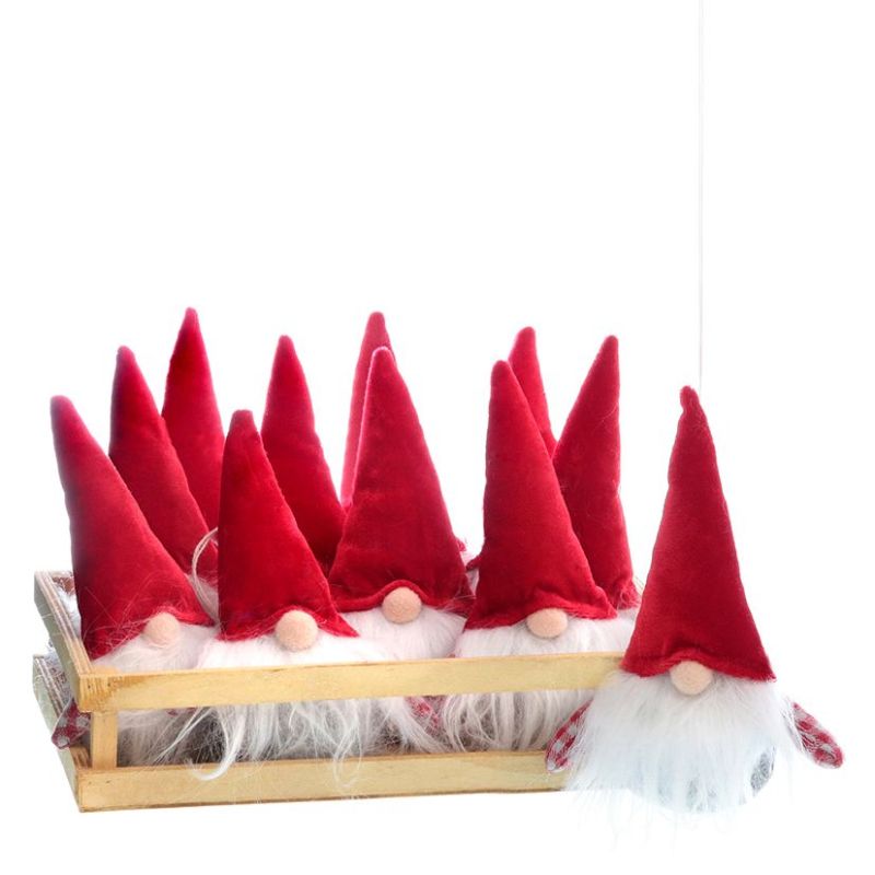 Gnôme textile rouge à suspendre