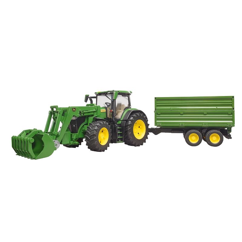 Bruder John Deere 7R 350 Pelle frontale + Remorque 1:16